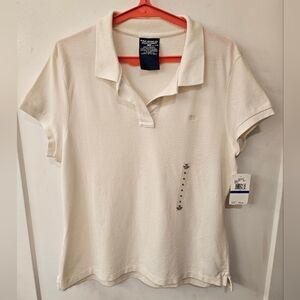 NWT - Polo Jeans Co. - White Cotton Polo Shirt - Size XL